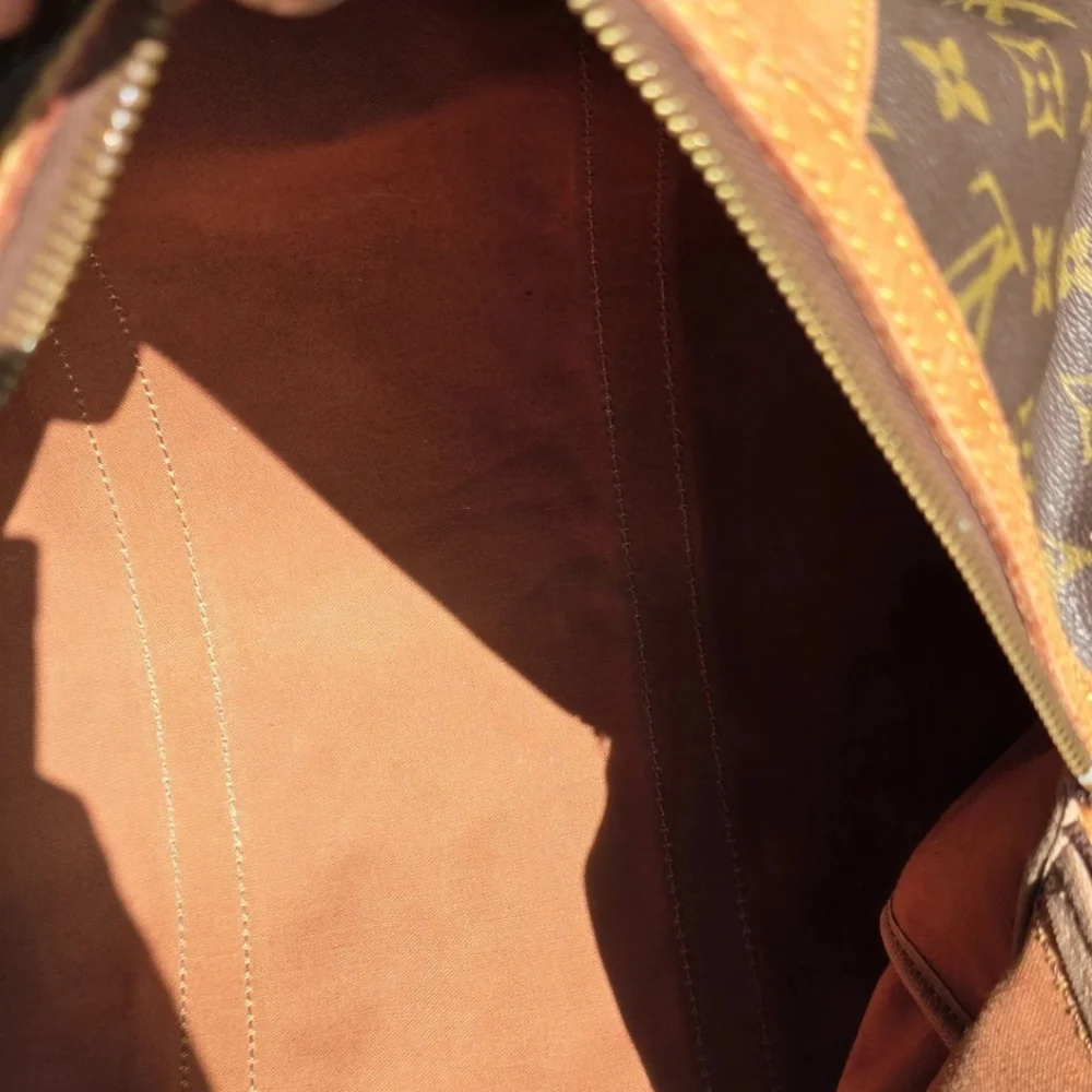 VTG Authentic Louis Vuitton Keepall 45 Brown Monogram Duffel Travel Bag Unisex - Picture 15 of 16